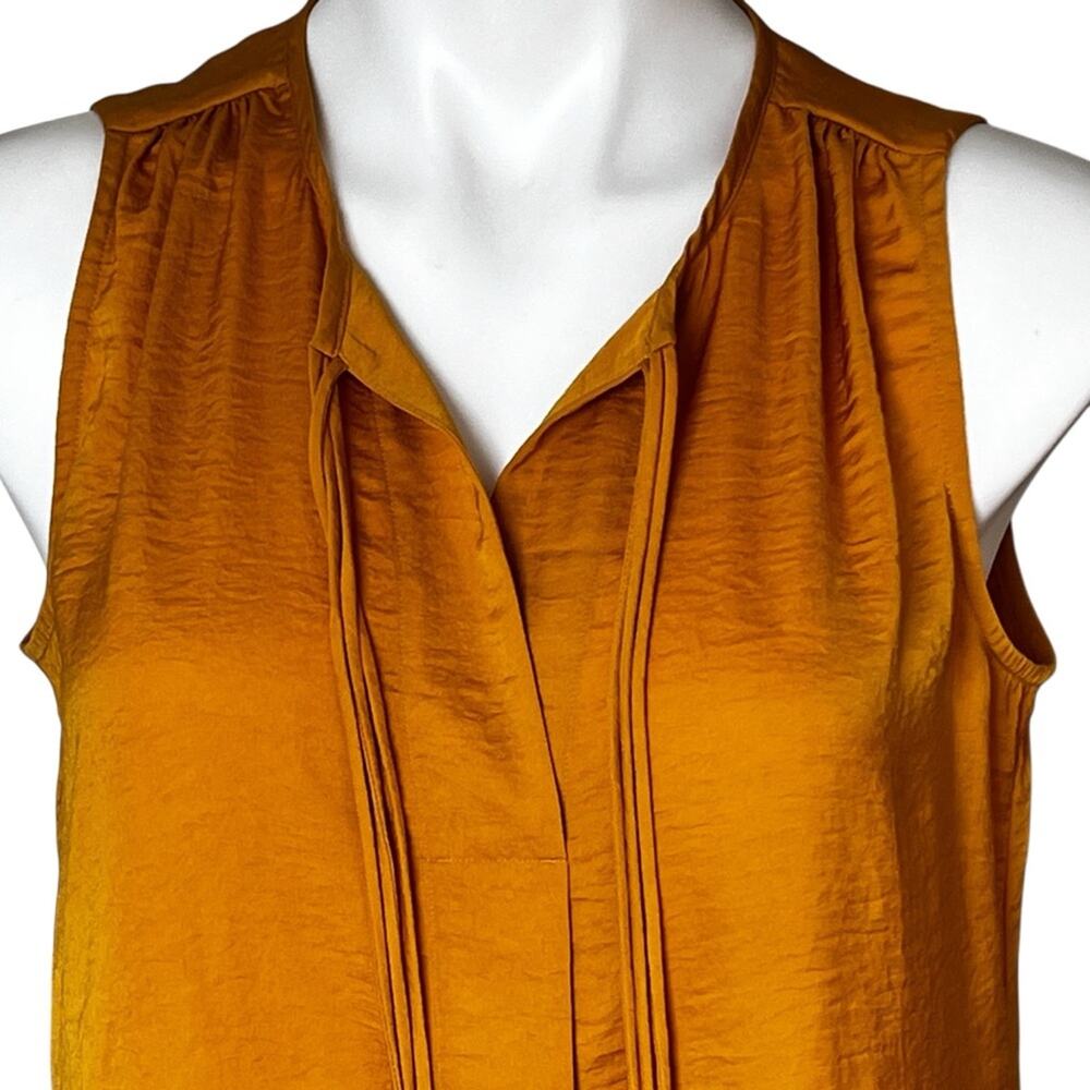 Cabi Sleeveless golden yellow Top tassel tie blouse size small - Picture 2 of 9